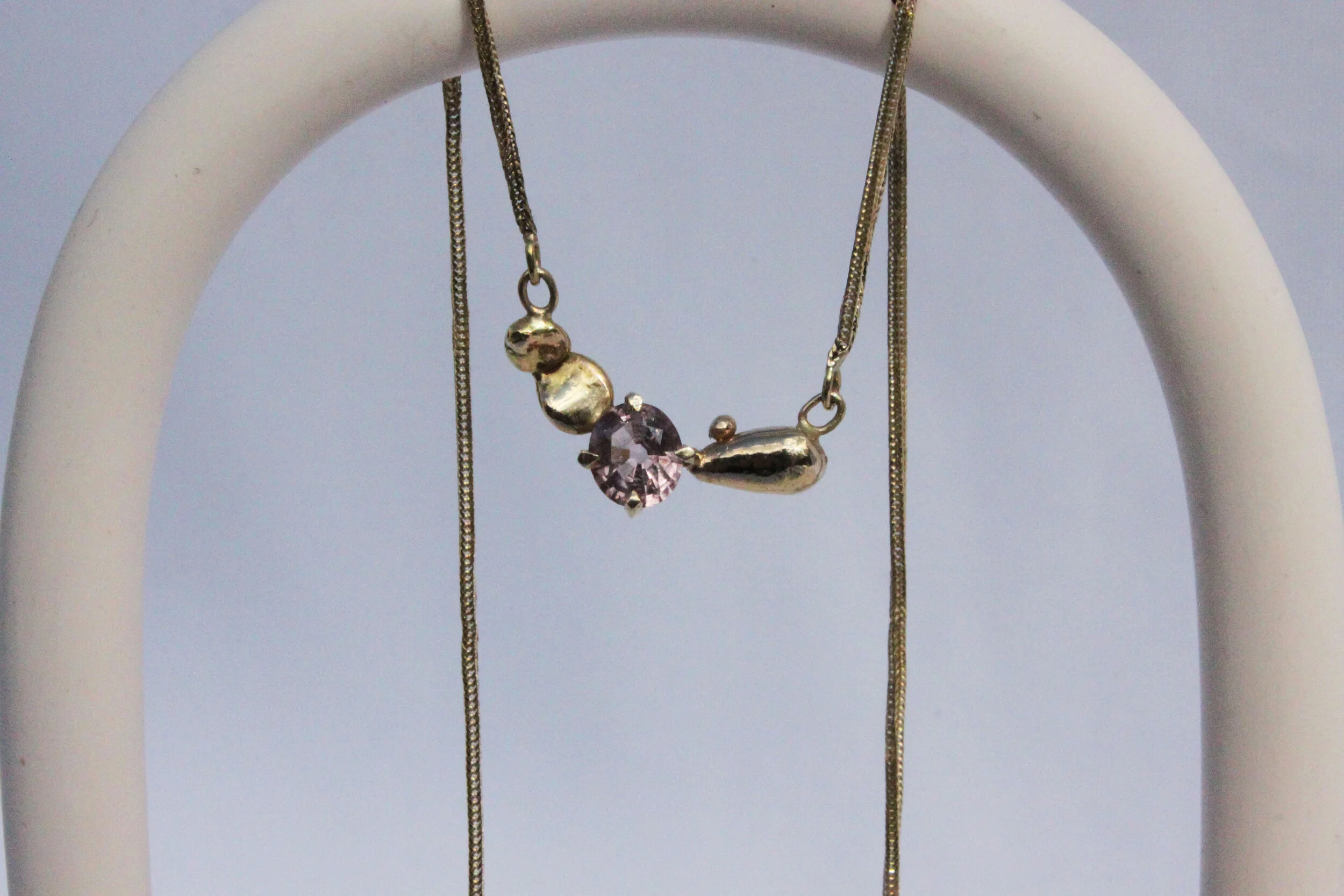 Pink discount spinel necklace